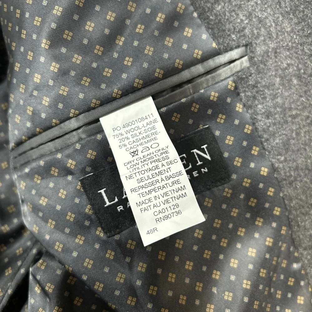 Lauren Ralph Lauren Black Label‎ Wool Silk Cashmere Blazer Sport Coat Jacket 48R